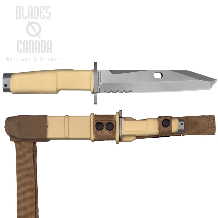 (image for) Extrema Ratio FULCRUM EVO NFG Bayonet Knife, N690 SW, Desert, Tactical Sheath Tan